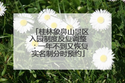 桂林象鼻山景区入园制度反复调整：一年不到又恢复实名制分时预约