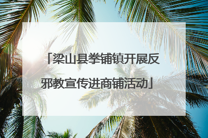 梁山县拳铺镇开展反邪教宣传进商铺活动