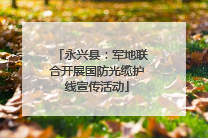 永兴县：军地联合开展国防光缆护线宣传活动