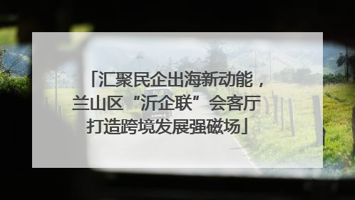 汇聚民企出海新动能，兰山区“沂企联”会客厅打造跨境发展强磁场