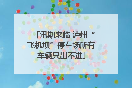 汛期来临 泸州“飞机坝”停车场所有车辆只出不进