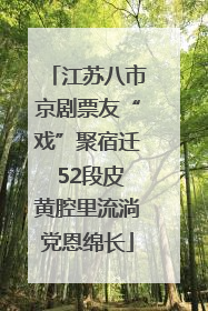 江苏八市京剧票友“戏”聚宿迁 52段皮黄腔里流淌党恩绵长
