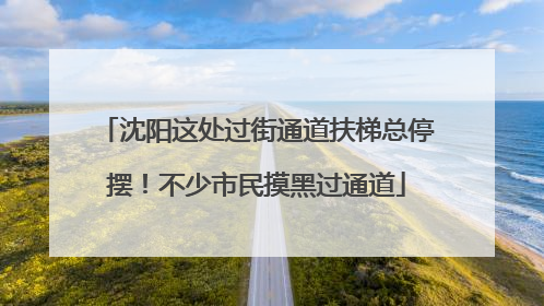 沈阳这处过街通道扶梯总停摆！不少市民摸黑过通道