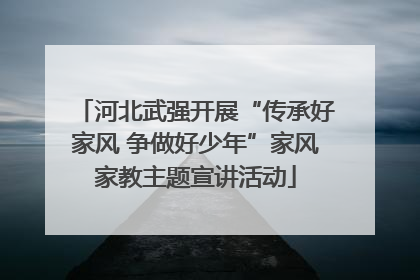 河北武强开展“传承好家风 争做好少年”家风家教主题宣讲活动