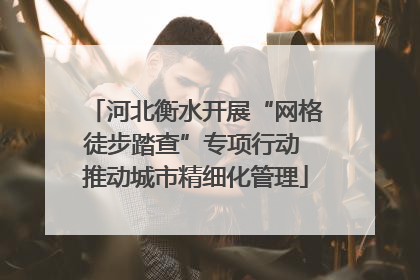 河北衡水开展“网格徒步踏查”专项行动 推动城市精细化管理