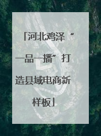 河北鸡泽“一品一播”打造县域电商新样板