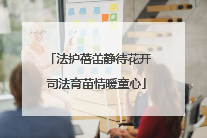 法护蓓蕾静待花开 司法育苗情暖童心