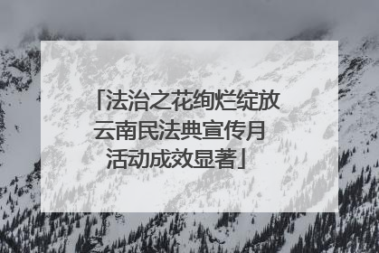 法治之花绚烂绽放 云南民法典宣传月活动成效显著