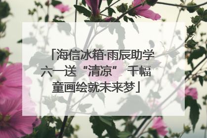 海信冰箱·雨辰助学六一送“清凉” 千幅童画绘就未来梦