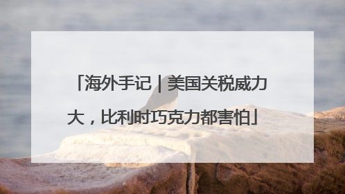 海外手记｜美国关税威力大，比利时巧克力都害怕