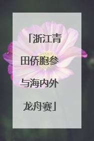 浙江青田侨胞参与海内外龙舟赛