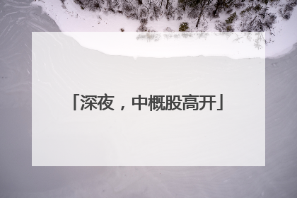 深夜，中概股高开
