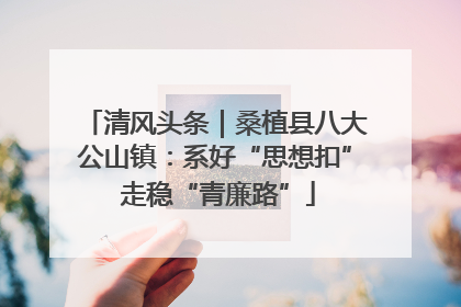 清风头条｜桑植县八大公山镇：系好“思想扣” 走稳“青廉路”