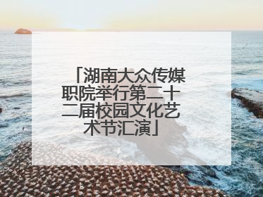 湖南大众传媒职院举行第二十二届校园文化艺术节汇演