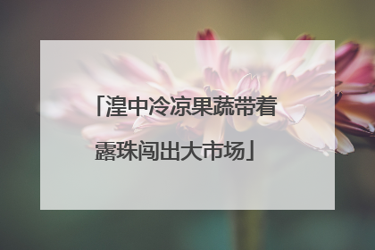 湟中冷凉果蔬带着露珠闯出大市场