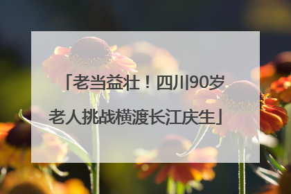 老当益壮！四川90岁老人挑战横渡长江庆生