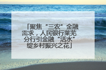 聚焦“三农”金融需求，人民银行莱芜分行引金融“活水”绽乡村振兴之花