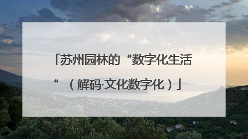 苏州园林的“数字化生活”（解码·文化数字化）