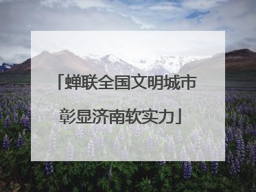 蝉联全国文明城市 彰显济南软实力