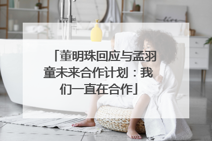 董明珠回应与孟羽童未来合作计划：我们一直在合作