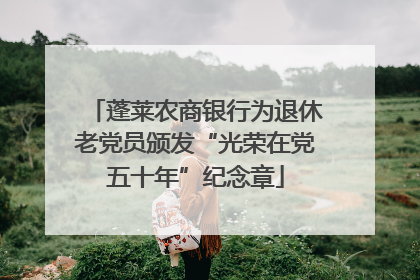 蓬莱农商银行为退休老党员颁发“光荣在党五十年”纪念章