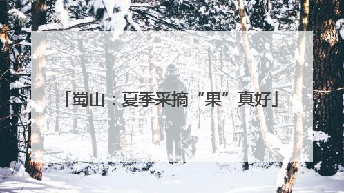 蜀山：夏季采摘“果”真好