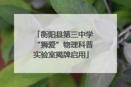 衡阳县第三中学“狮爱”物理科普实验室揭牌启用
