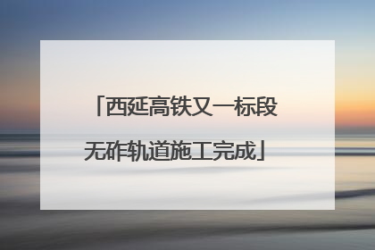 西延高铁又一标段无砟轨道施工完成