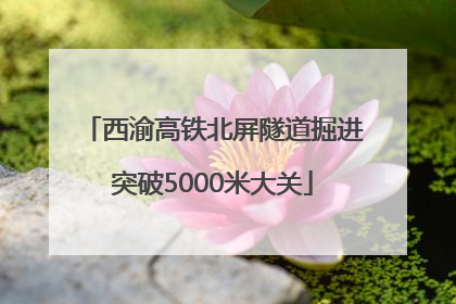 西渝高铁北屏隧道掘进突破5000米大关