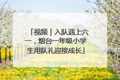 视频｜入队遇上六一，烟台一年级小学生用队礼迎接成长