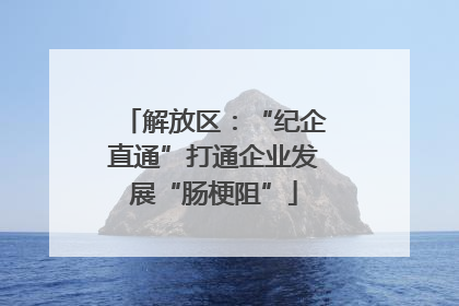 解放区：“纪企直通”打通企业发展“肠梗阻”