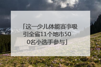 这一少儿体能赛事吸引全省11个地市500名小选手参与