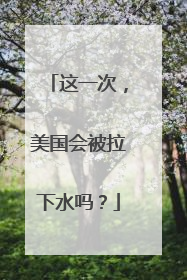 这一次，美国会被拉下水吗？