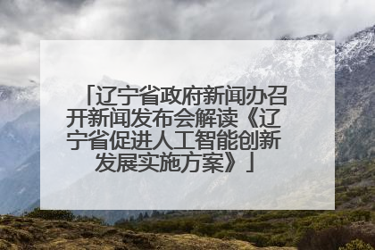 辽宁省政府新闻办召开新闻发布会解读《辽宁省促进人工智能创新发展实施方案》
