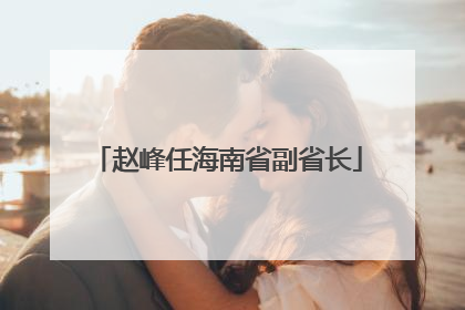 赵峰任海南省副省长