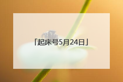 起床号5月24日