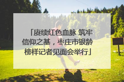 赓续红色血脉 筑牢信仰之基，枣庄市银龄榜样记者见面会举行