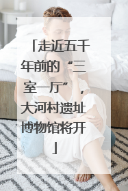 走近五千年前的“三室一厅”，大河村遗址博物馆将开