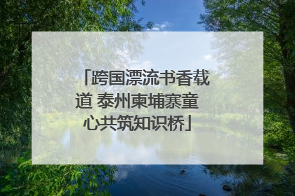 跨国漂流书香载道 泰州柬埔寨童心共筑知识桥