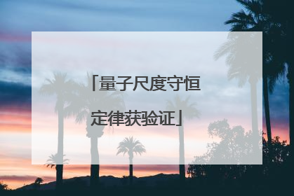 量子尺度守恒定律获验证
