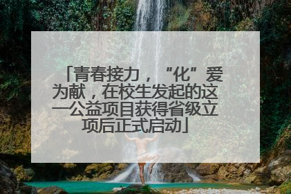 青春接力，“化”爱为献，在校生发起的这一公益项目获得省级立项后正式启动