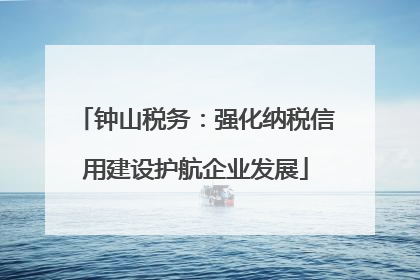 钟山税务：强化纳税信用建设护航企业发展