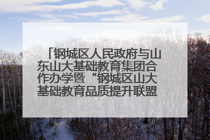 钢城区人民政府与山东山大基础教育集团合作办学暨“钢城区山大基础教育品质提升联盟”签约揭牌活动举行