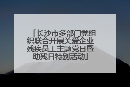 长沙市多部门党组织联合开展关爱企业残疾员工主题党日暨助残日特别活动