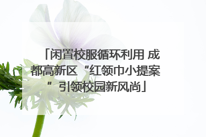 闲置校服循环利用 成都高新区“红领巾小提案”引领校园新风尚
