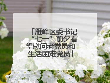 雁峰区委书记“七一”前夕看望慰问老党员和生活困难党员