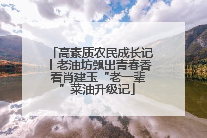 高素质农民成长记丨老油坊飘出青春香 看肖建玉“老一辈”菜油升级记
