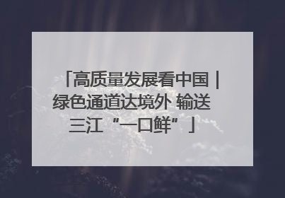 高质量发展看中国｜绿色通道达境外 输送三江“一口鲜”