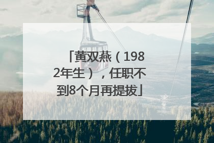 黄双燕（1982年生），任职不到8个月再提拔
