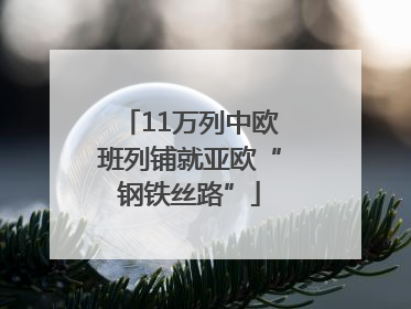 11万列中欧班列铺就亚欧“钢铁丝路”